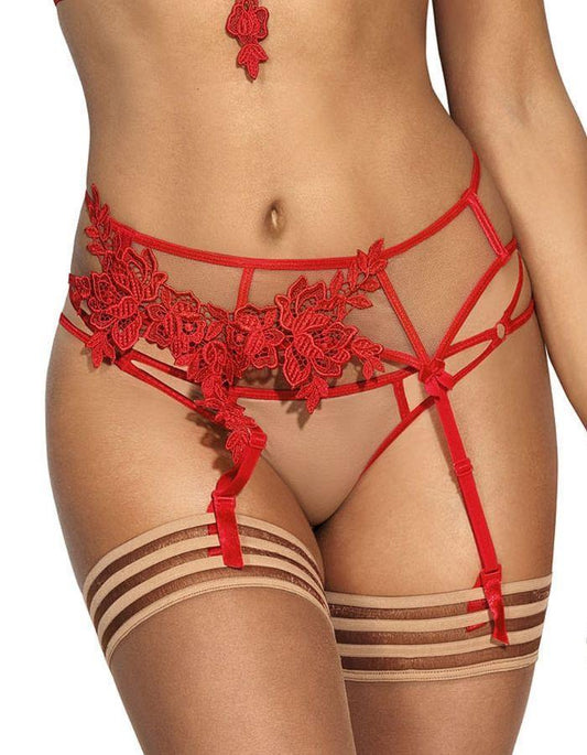 8862 Hot Sevilla Red Garter Belt