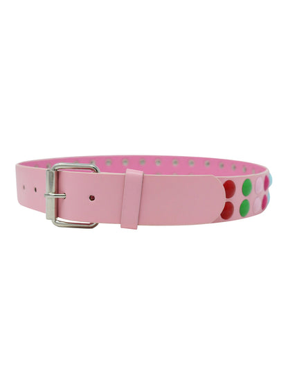 Rainbow Multicolor Studded Belt