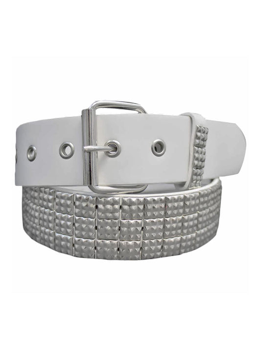 Pyramid Studded 3 Row Grommet Belt