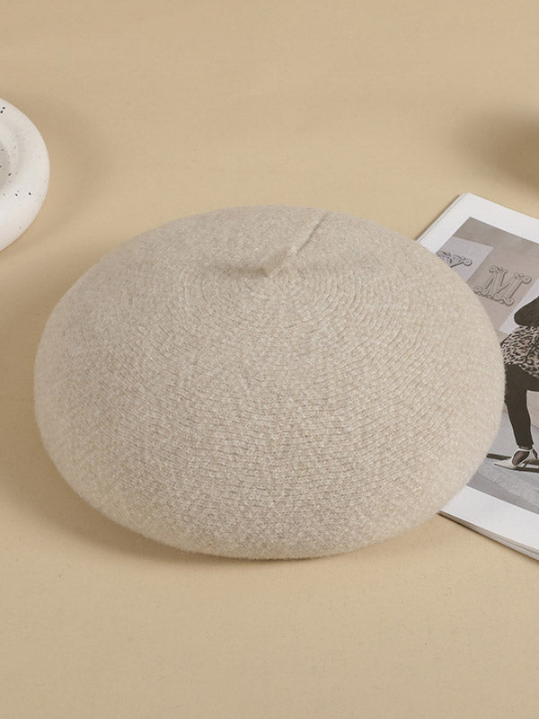 British Style Vintage Wool Beret Hat-Homeunderwear