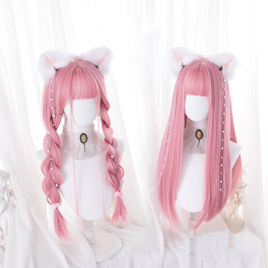 Free Shipping For Hivava Cute Pink Long Straight Wig