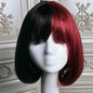 Free Shipping For Hivava Vampire Clown Colorblock Short Straight Wig With Neat Bangs