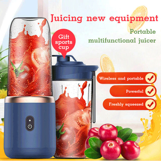 Free Shipping For6blade Portable Blender Mini Juicer Cup Extractor Smoothie USB Charging Fruit Squeezer Blender Food Mixer Ice Crusher Portable Juicer Machine