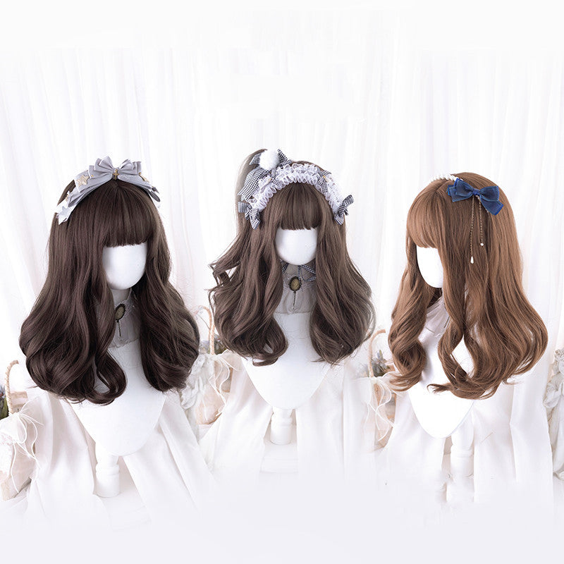 Free Shipping For Hivava Daily Brown Roll Big Wave Wig