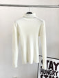 New Fashion Casual Long Sleeves Skinny Solid Color High-Neck Sweater Tops-Homeundewear