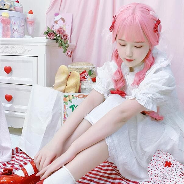 Free Shipping For Hivava Pink Orange Lolita Cosplay Wigs