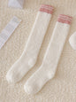 New Fashion Original Coral Fleece Keep Warm Contrast Color Striped Socks Accessories-Homeundewear