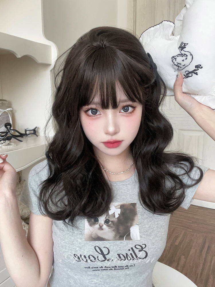 Free Shipping For Hivava Casual Series Dark Brown Curly Lolita Wig