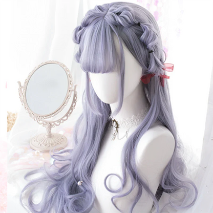 Free Shipping For Hivava Purple Daily Long Curly Wig