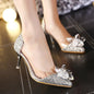 Closed Toe Wedding Sequin Crystal Sandals