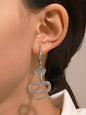 Geometric Snake Shape Solid Color Drop Earrings