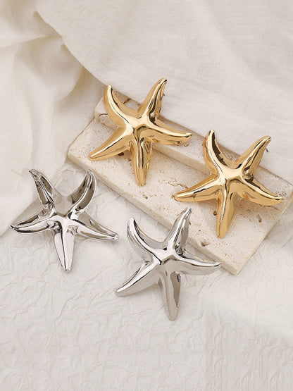 Geometric Star Shape Drop Earrings