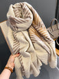 Urban Imitated Cashmere Stripped Warm Shawl&Scarf-Homeunderwear