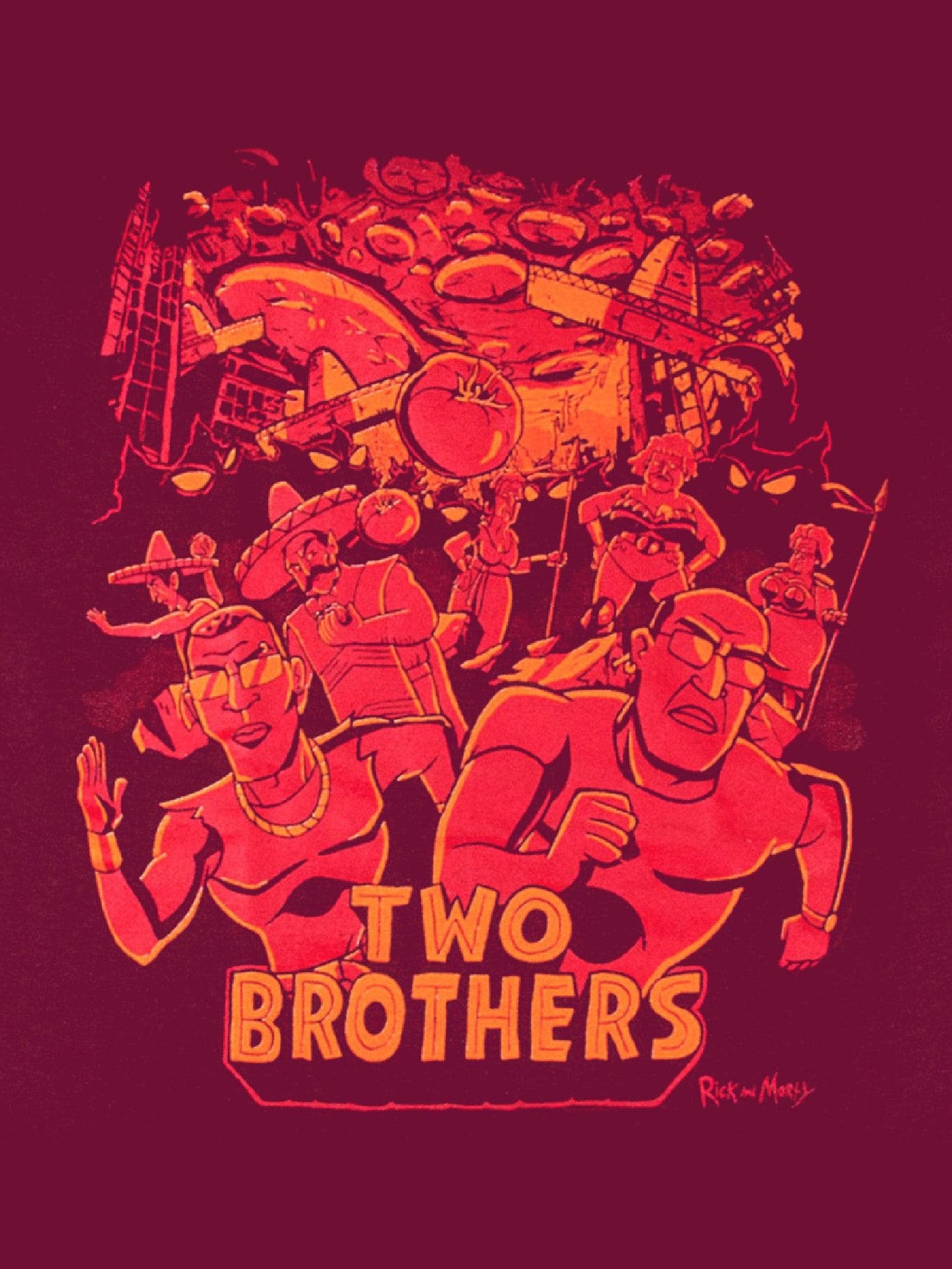 Free Shipping For Rick and Morty "Two Brothers" T-Shirt