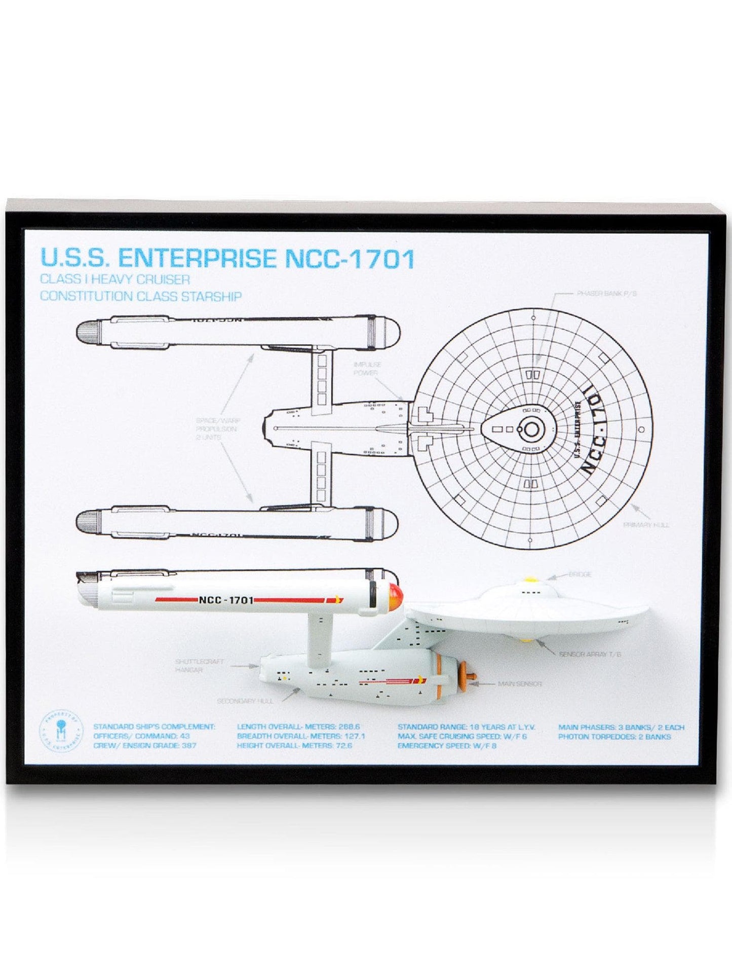 Free Shipping For Star Trek - The Enterprise 3D Blueprint