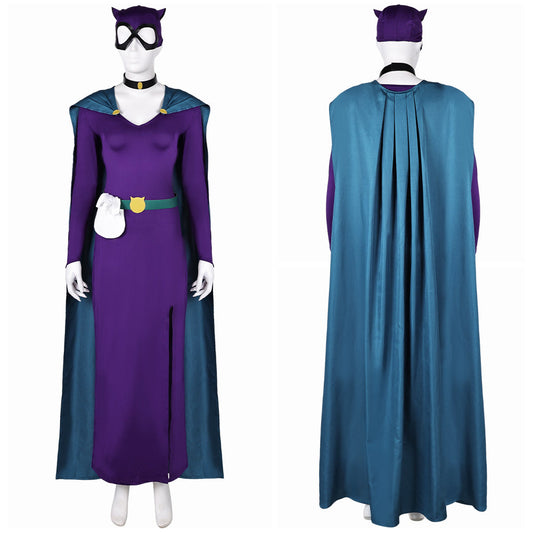 Free Shipping For_atman: Caped Crusader 2024 TV Catwoman Purple Outfit Party Carnival Halloween Cosplay Costume