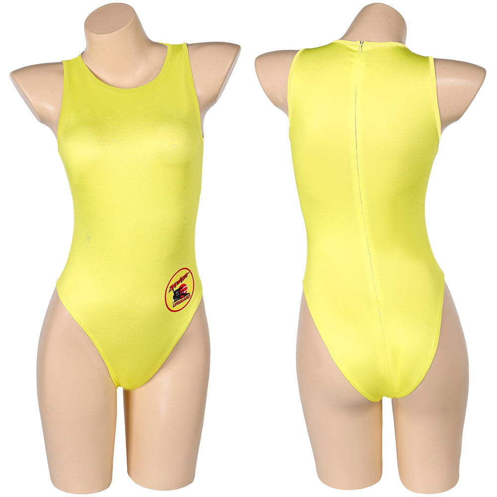 Free Shipping For_aywatch TV Women Yellow One-piece Swimsuit Party Carnival Halloween Cosplay Costume