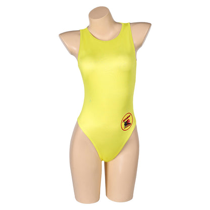 Free Shipping For_aywatch TV Women Yellow One-piece Swimsuit Party Carnival Halloween Cosplay Costume