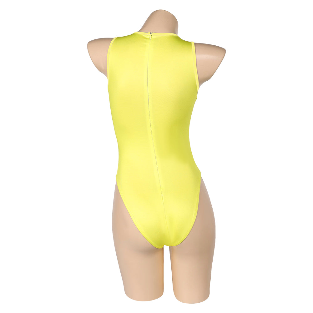 Free Shipping For_aywatch TV Women Yellow One-piece Swimsuit Party Carnival Halloween Cosplay Costume