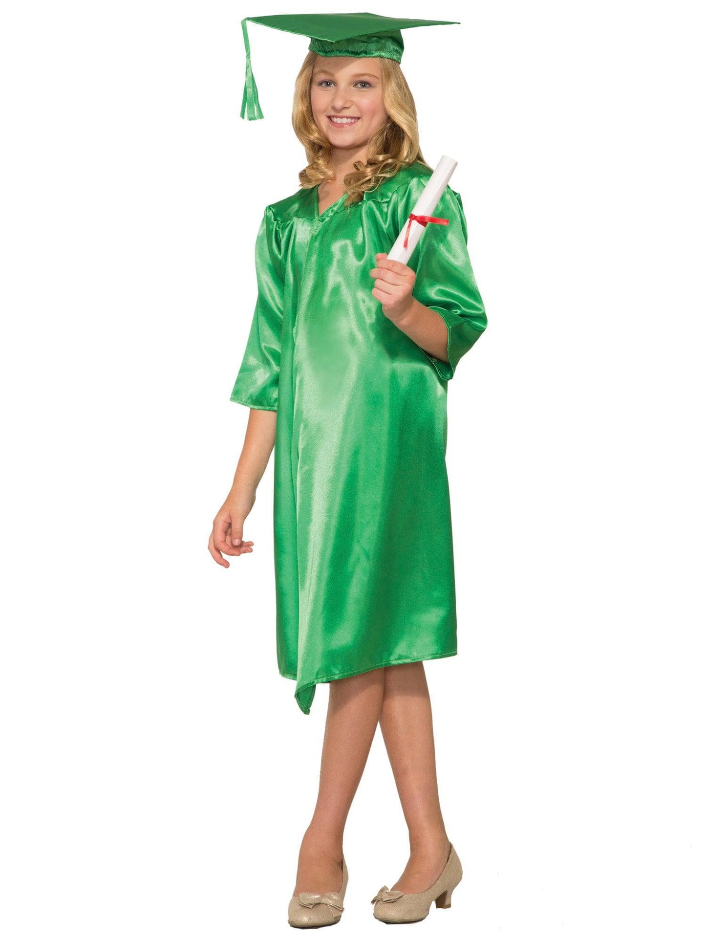 Free Shipping For Green Graduation Child Robe