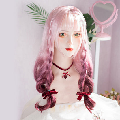 Free Shipping For Hivava Lolita Rose Pink Purple Gradient Wig