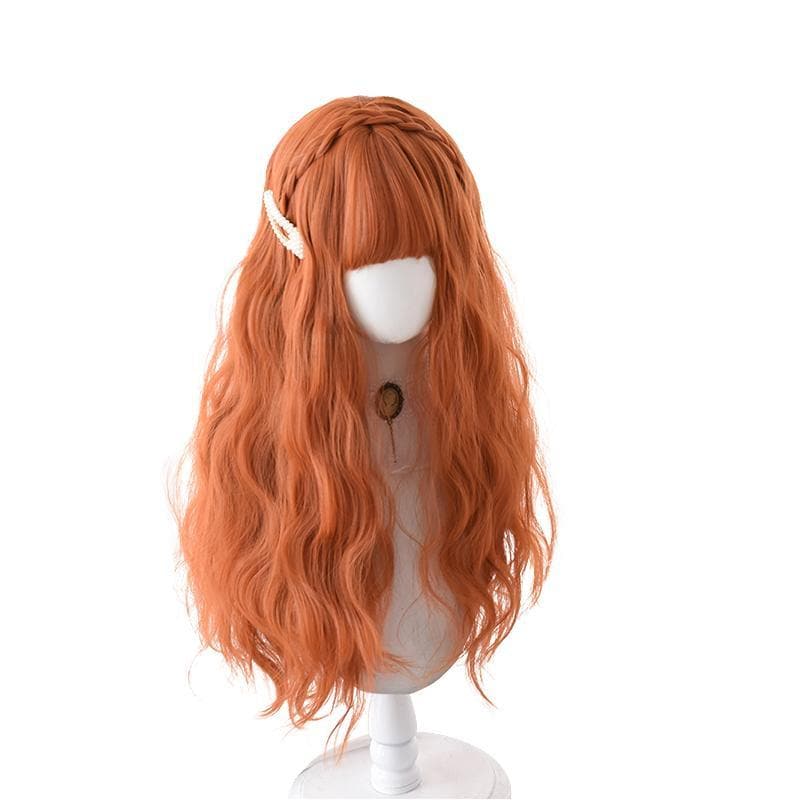 Free Shipping For Hivava Lolita Pumpkin Long Curly Wig