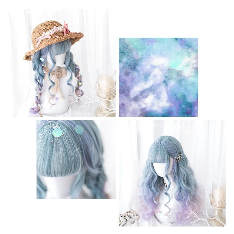 Free Shipping For Hivava Gradient Harajuku Lolita Long Curl Wig