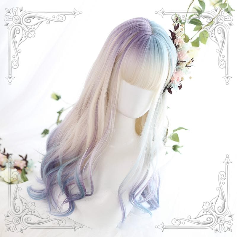 Free Shipping For Hivava Gradient Mixed Color Lolita Long Curl Wig