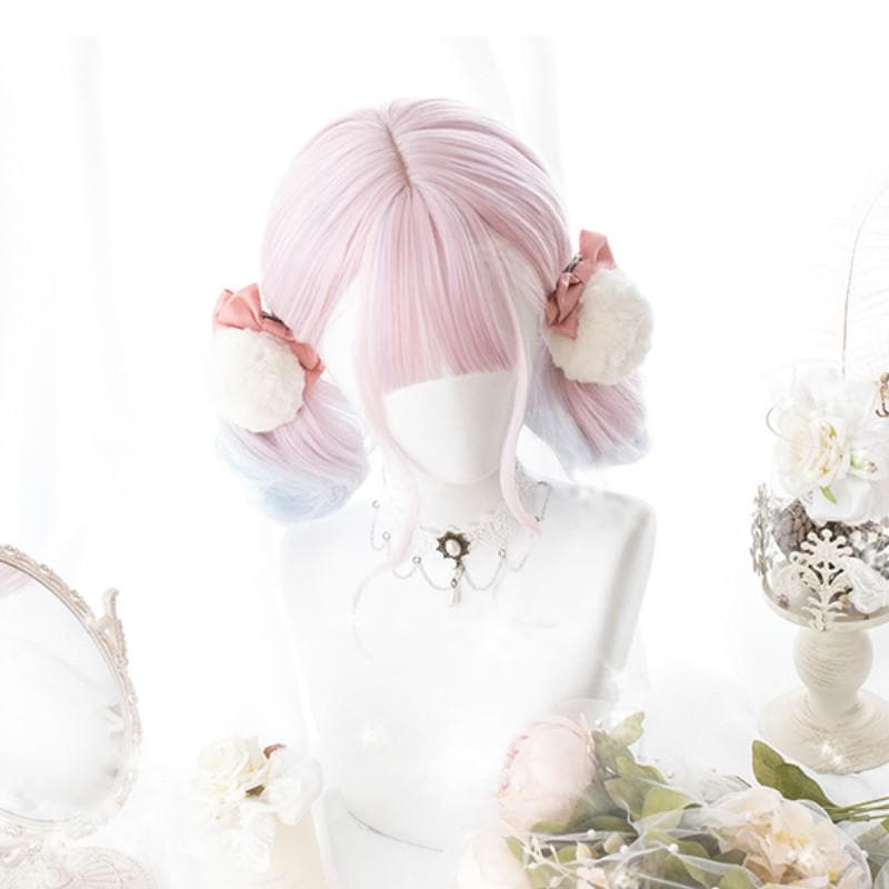 Free Shipping For Hivava Pink Pastel Gradient Short Curl Wig