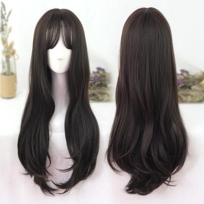 Free Shipping For Hivava Black-brown Natural Long Curly Wig