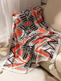 Home Keep Warm Contrast Color Jacquard Blankets Accessories-Homeunderwear