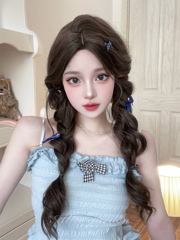 Free Shipping For Hivava Casual Series Natural Brown Long Curly Wig