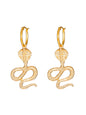 Geometric Snake Shape Solid Color Drop Earrings