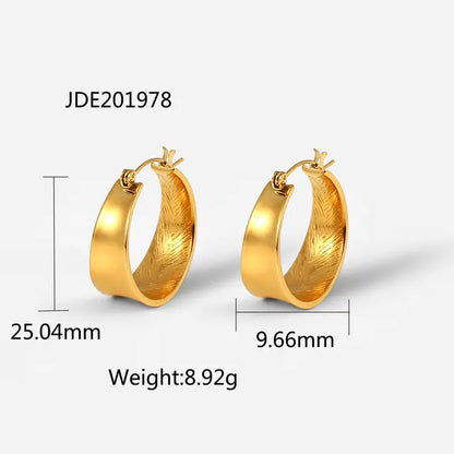 Free Shipping For18K Gold Plated Hoop Earrings