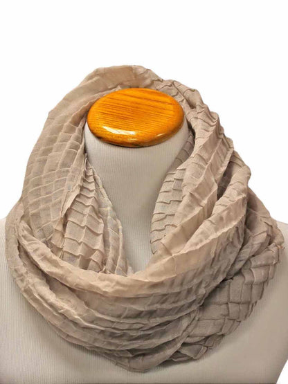 Sheer Pleated Infinity Scarf