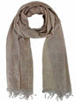 Lightweight Scarf With Lace Fringe