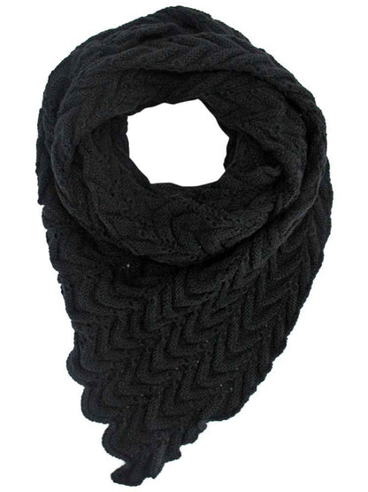 Chevron Knit Triangle Infinity Scarf