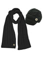 Cable Knit Newsboy Cabbie Hat & Scarf Matching Set