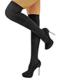 Thin Knit Thigh High Over The Knee Socks