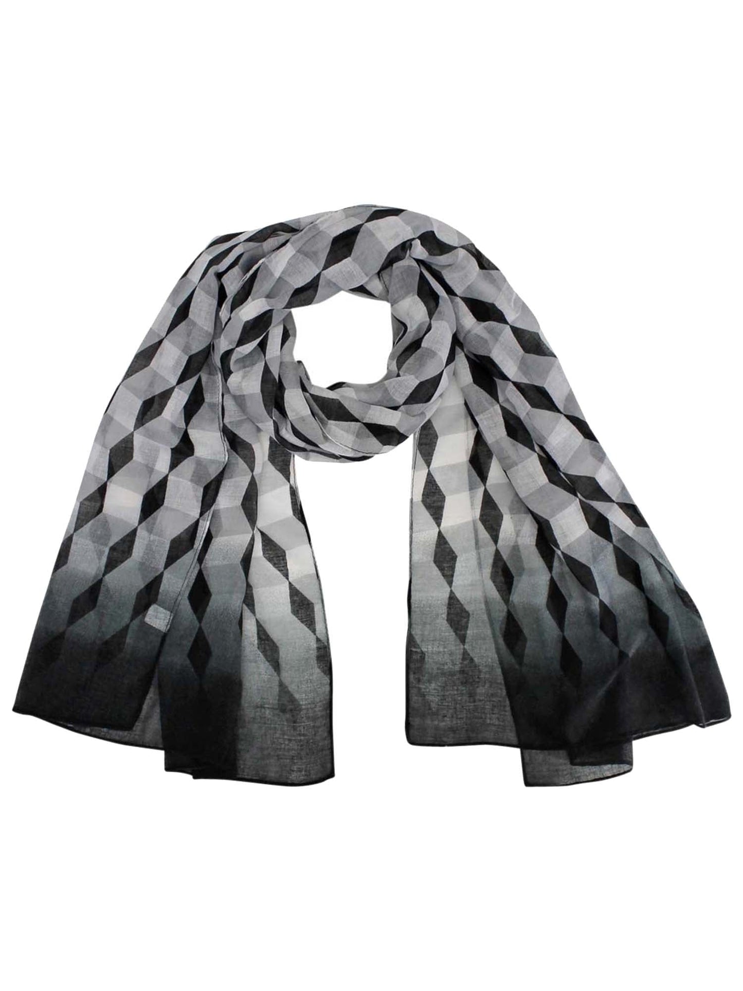 Ombre Diamond Print Scarf Wrap