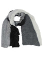 Two-Tone Asymmetrical Wrinkled Scarf