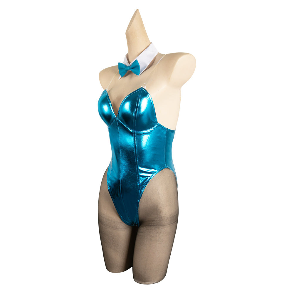 Free Shipping For_lue Archive The Animation Anime Ichinose Asuna Women Blue Bunny Girl Sexy Jumpsuit Cosplay Costume