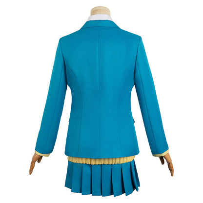 Free Shipping For_lue Box Anime Kano Chinatsu Women Blue Uniform Dress Party Carnival Halloween Cosplay Costume