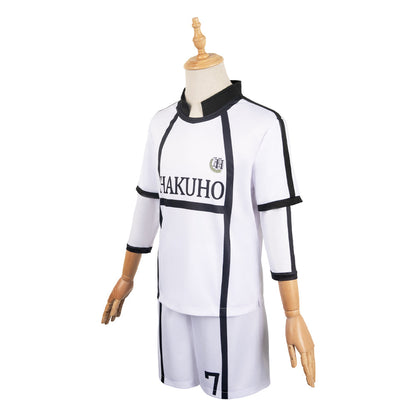 Free Shipping For_lue Lock Anime Nagi Seishiro White Team Uniform Party Carnival Halloween Cosplay Costume