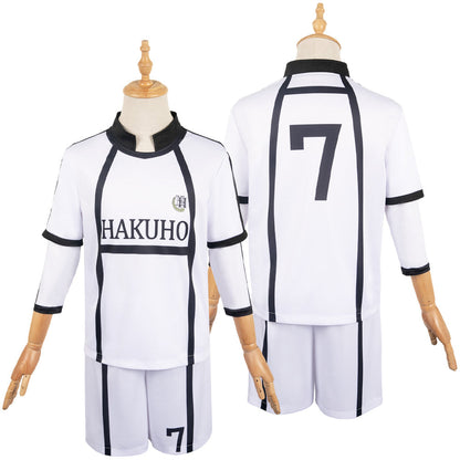 Free Shipping For_lue Lock Anime Nagi Seishiro White Team Uniform Party Carnival Halloween Cosplay Costume