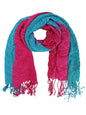 Pleated Two-Tone Light Scarf Shawl