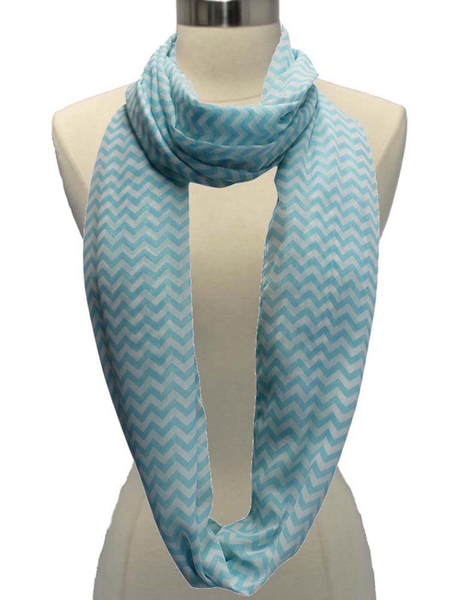 Zigzag Chevron Light Infinity Scarf