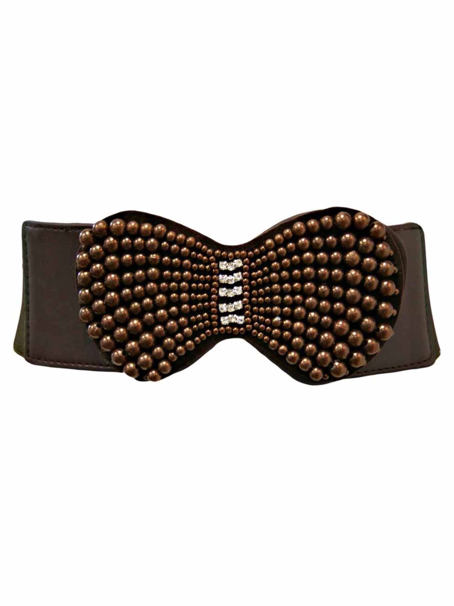 Rhinestone & Pearl Encrusted Elastic Waist Belt