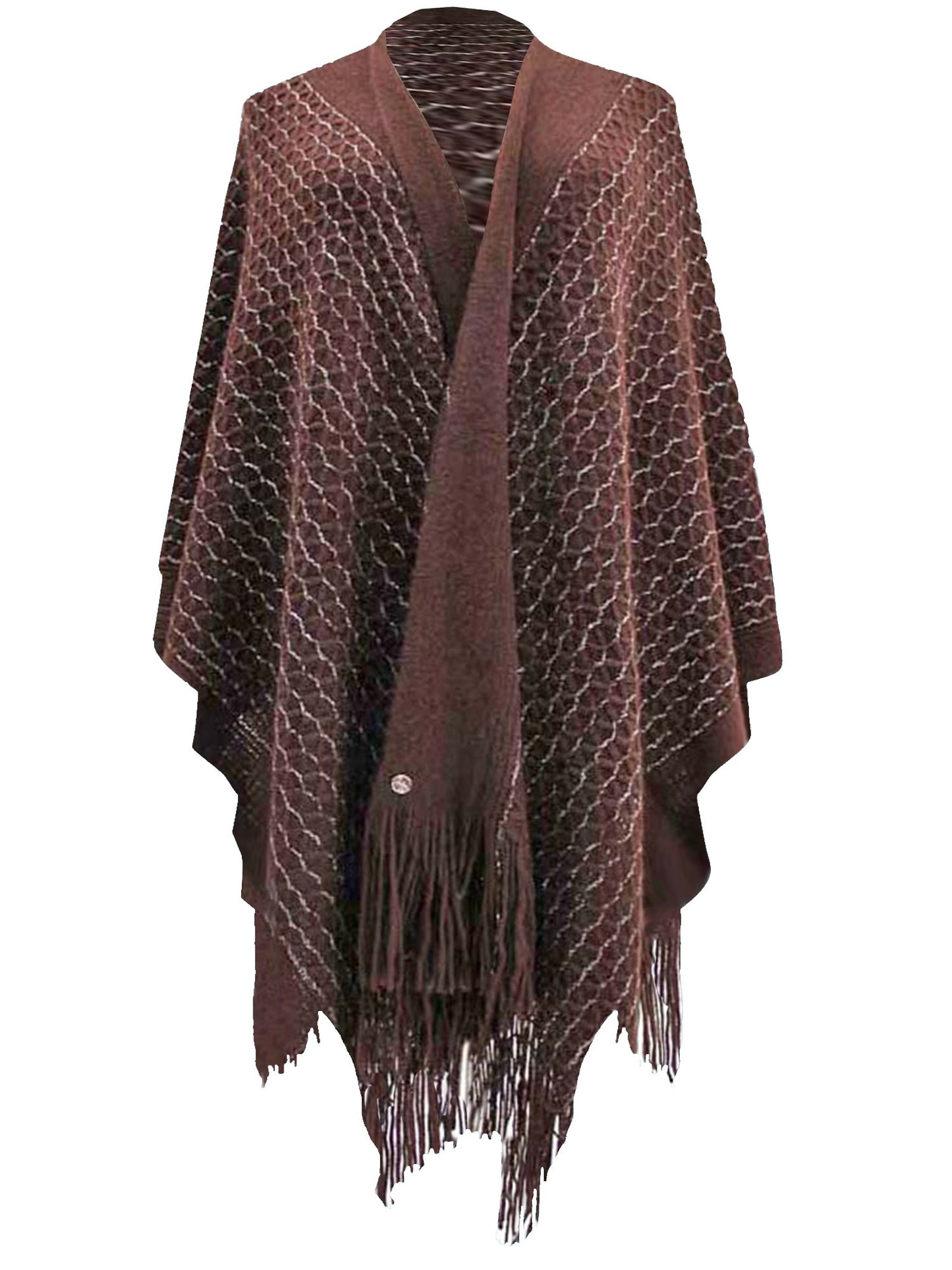 Metallic Knit Shawl Wrap