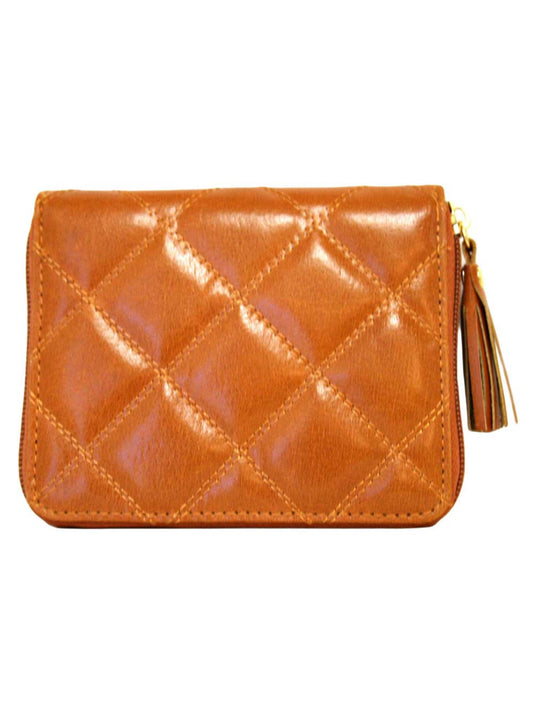 Quilted Buxton Zip Around Slim Cardex Wallet